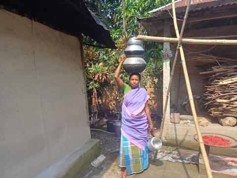 Taking water from a vessel